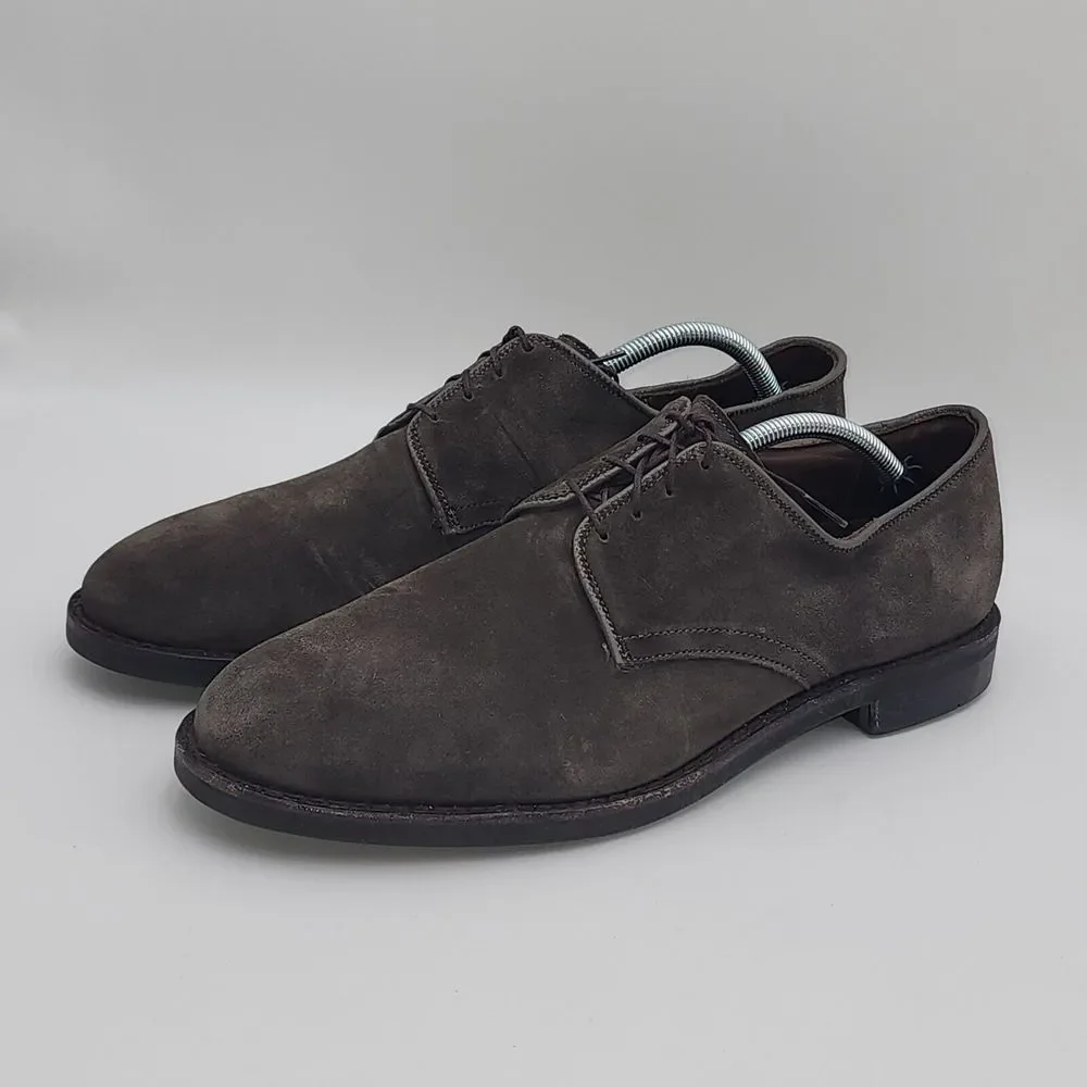 Allen Edmonds Port Washington Nomad Gray Suede Leather Oxford‎ Dress Shoes 11.5D